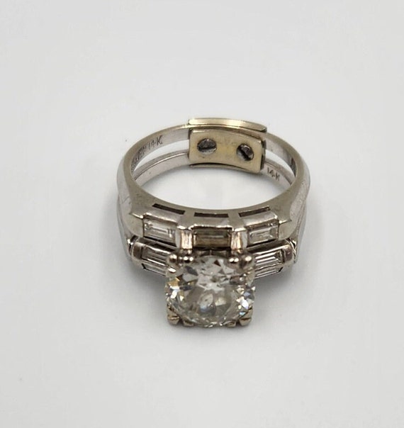 Vintage 14k Diamond Engagement Set, Size 5.25 - image 7