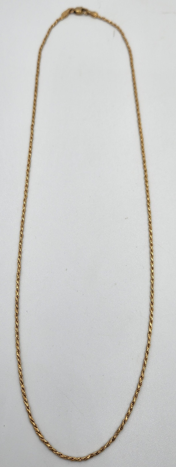 14k Yellow Gold Rope Chain, 17" - image 2