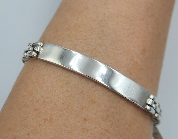 Sterling Silver Nameplate Bracelet, 8 inch - image 1