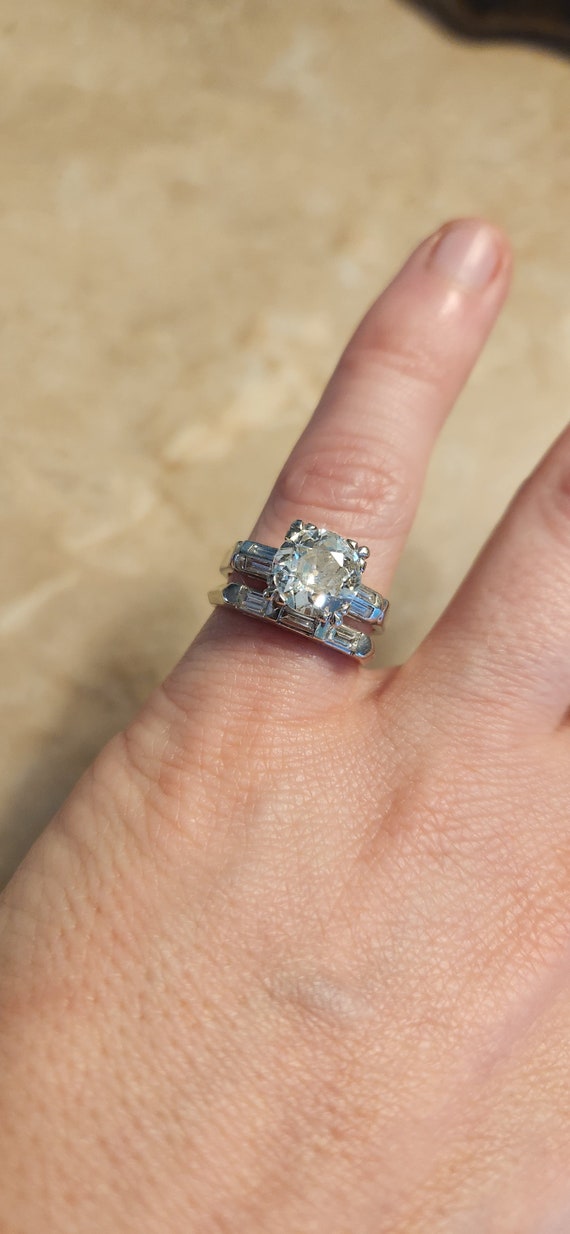 Vintage 14k Diamond Engagement Set, Size 5.25 - image 9