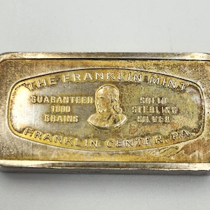 The Franklin Mint 1000 Grains Solid Sterling Silver Bar - Etsy