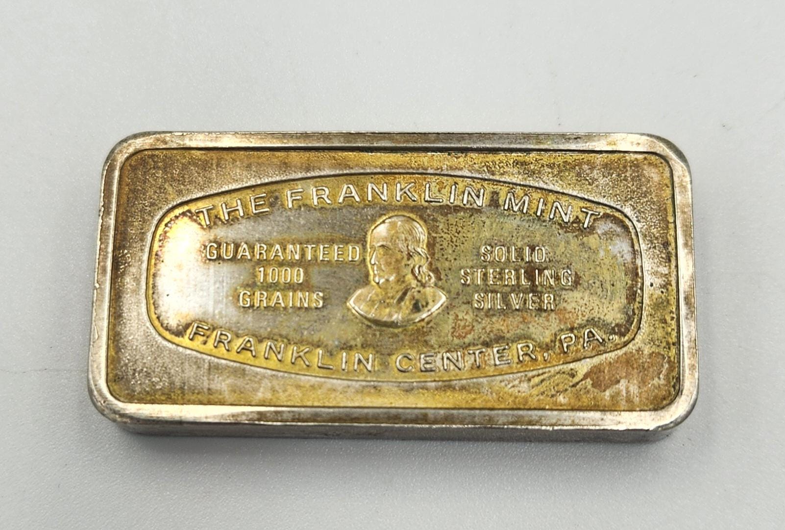 The Franklin Mint 1000 Grains Solid Sterling Silver Bar - Etsy