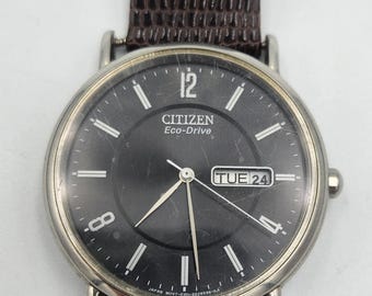 Citizen Eco-Drive Black Dial Date Day St. Steel Quartz Watch E101-K17543 Citizen Eco-drive Black Dial Date Day St. Steel Quartz Watch  main image 3