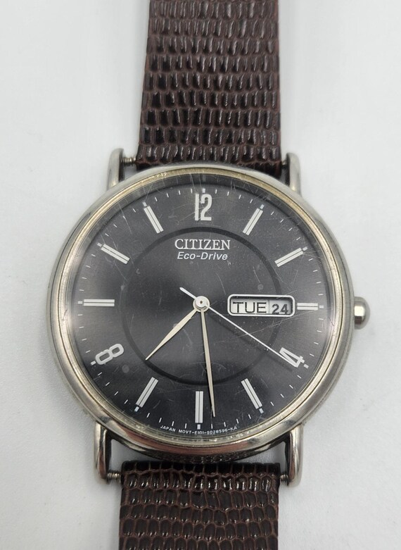 Citizen Eco-drive Dress Watch E101-S015570 With Brown Leather Band