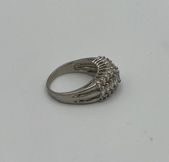 14K White gold diamond cocktail ring - image 6