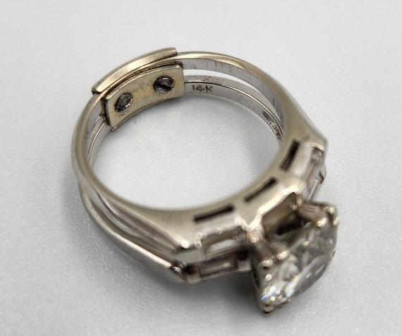 Vintage 14k Diamond Engagement Set, Size 5.25 - image 8