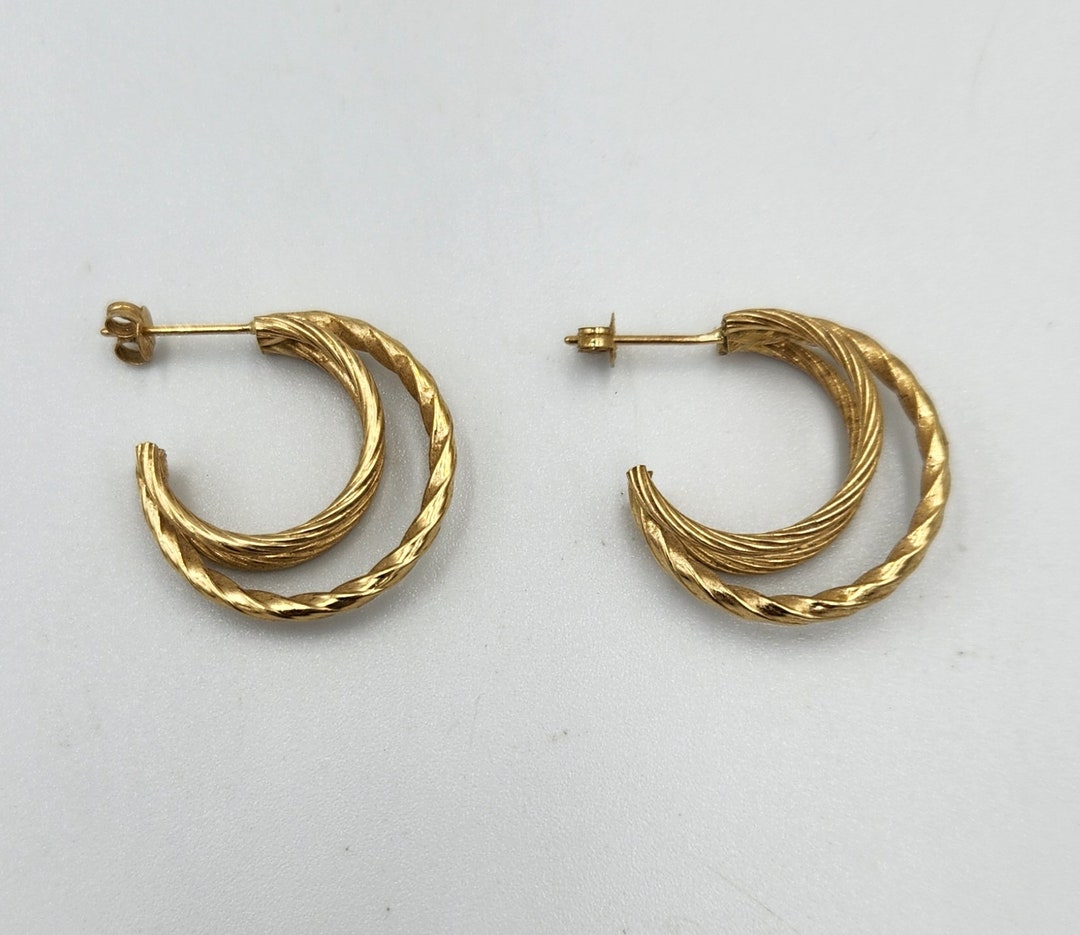 18K Gianna Triple Hoop Earrings