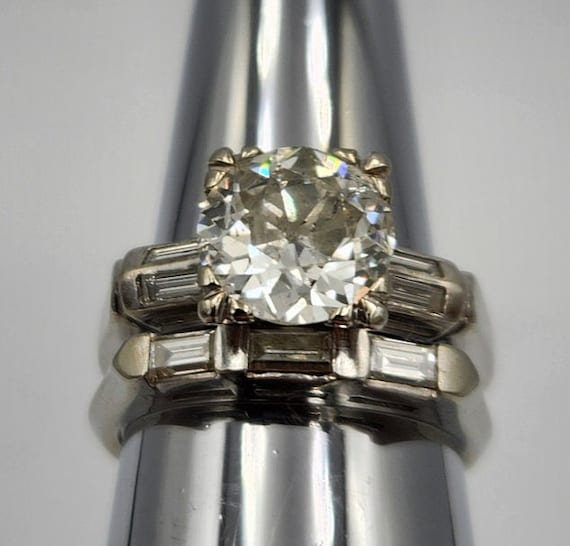 Vintage 14k Diamond Engagement Set, Size 5.25 - image 2