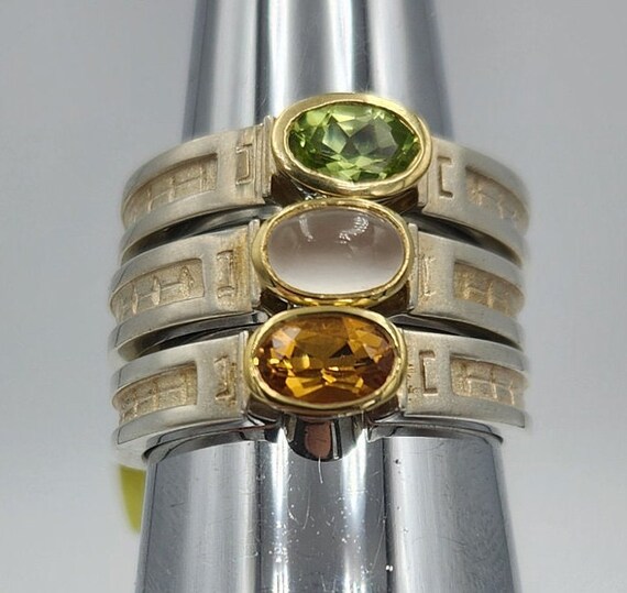 Sterling Silver Semi Precious Stackable Rings by … - image 1