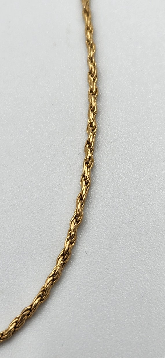 14k Yellow Gold Rope Chain, 17" - image 3