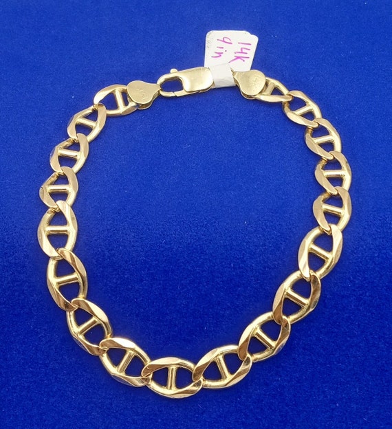 14k Gold Fancy Curb Link Bracelet