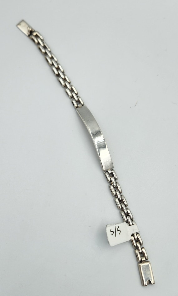 Sterling Silver Nameplate Bracelet, 8 inch - image 3