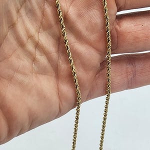 14k Yellow Gold 2mm Rope Chain, 30&quot;