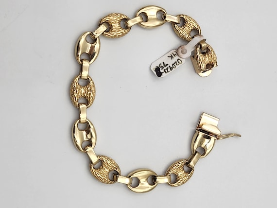 14k Yellow Gold Gucci Style Bracelet - Etsy