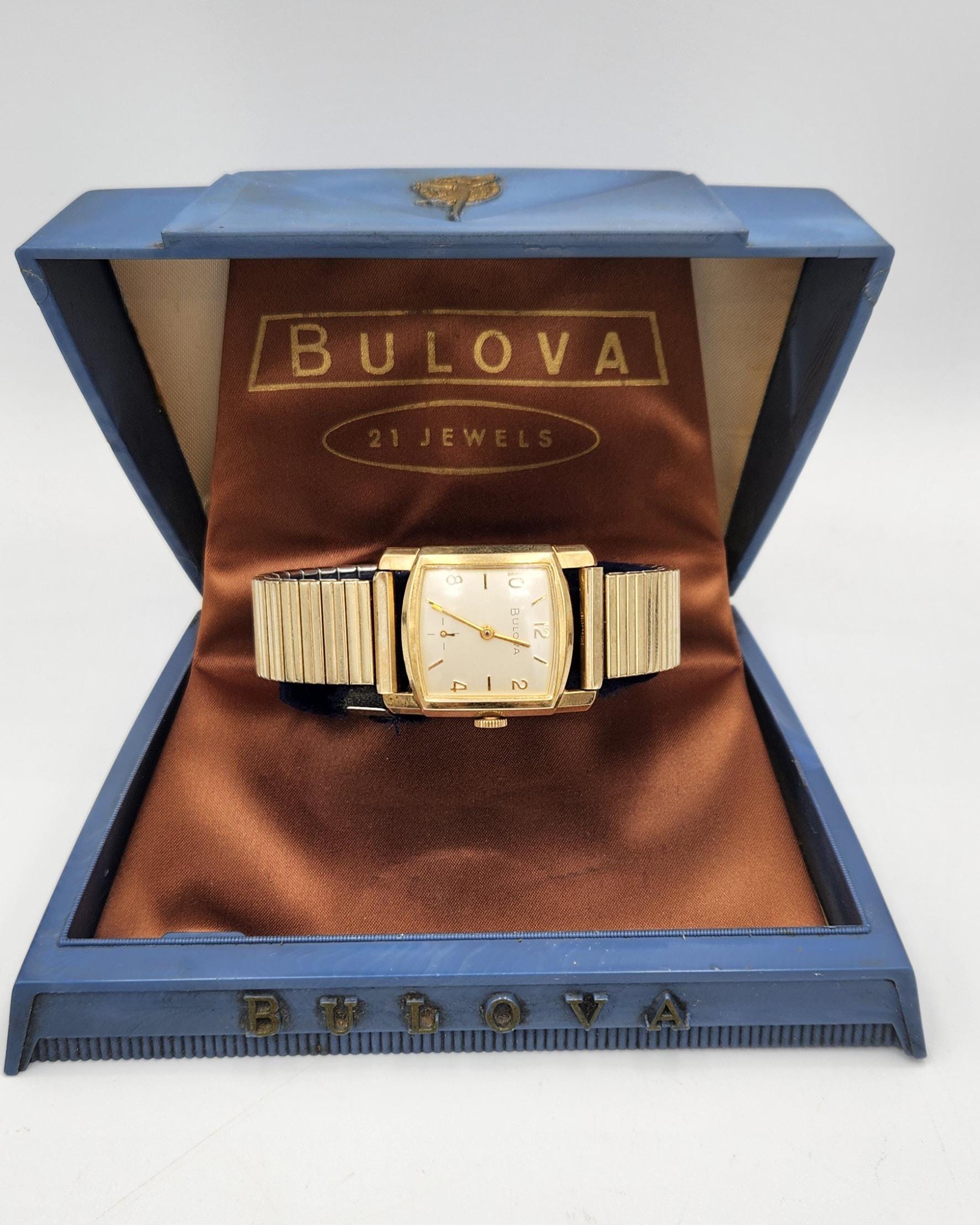 Vintage Bulova Accutron Watch Box‎ Display Trying to help my friend with his never worn, “new old stock  main image 2