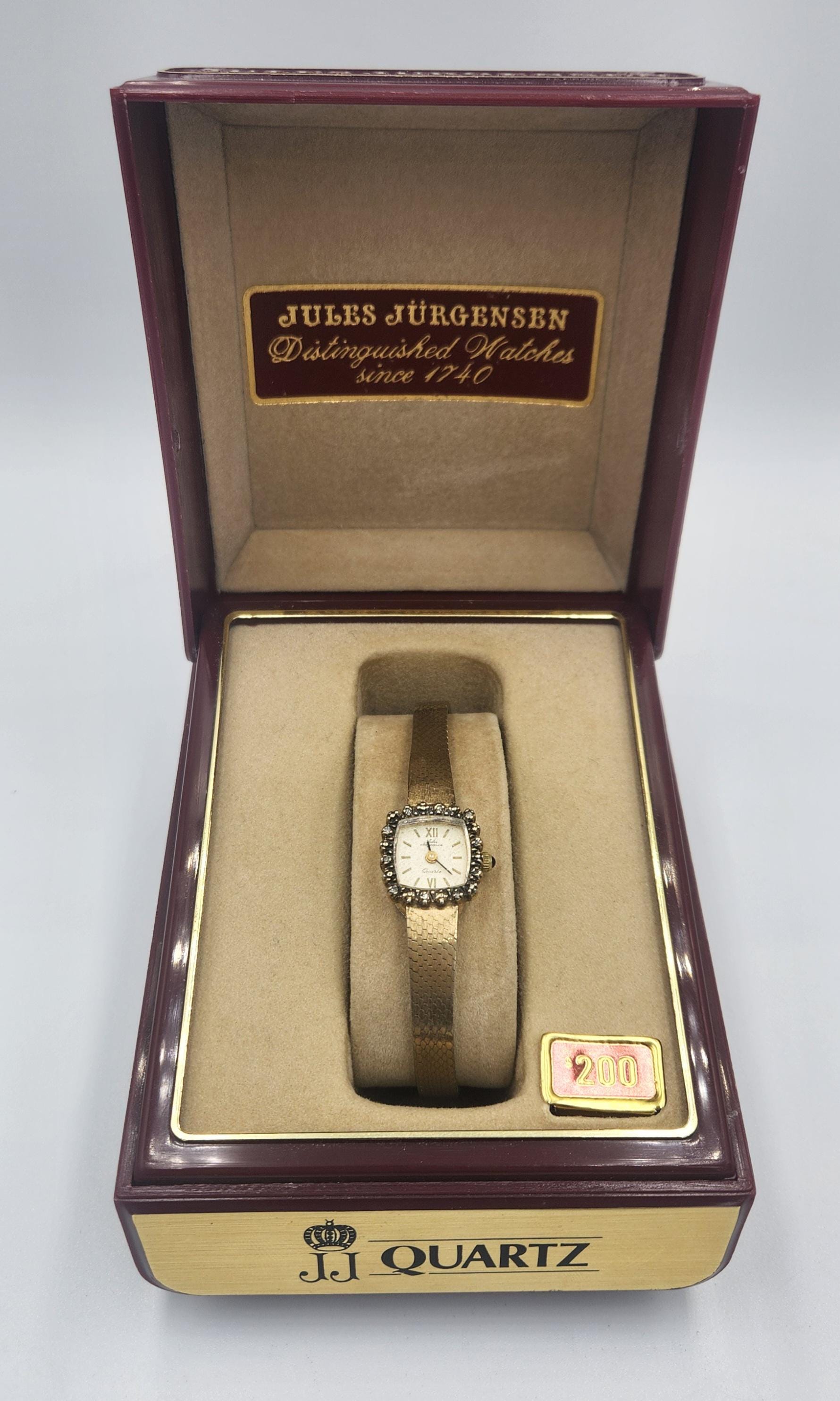 Jules Jürgensen Gold-Tone Diamond-Accented Quartz Watch (New w/ Tags) Sold out ❌ Stunning vintage ladies main image 2