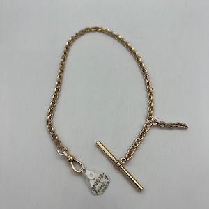 14k Yellow Gold Plated Vintage Pocketwatch Chain