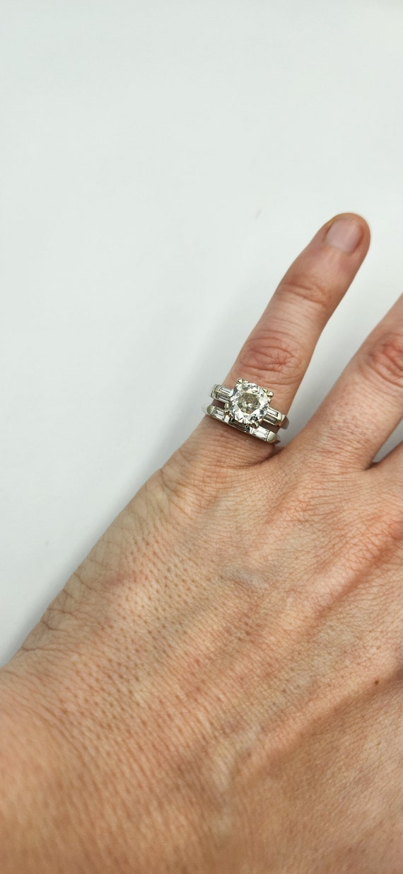 Vintage 14k Diamond Engagement Set, Size 5.25 - image 10