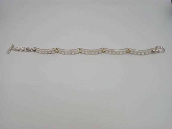 Two-Tone Sterling Silver & 18k Gold Men's Bracelet - image 1