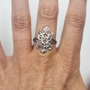 Sterling Silver Filigree Ring, Size 8
