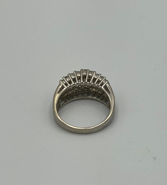 14K White gold diamond cocktail ring - image 8