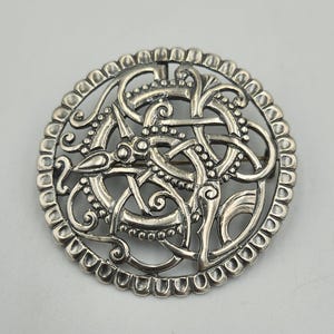 Sterling Silver Viking Medallion Pendant, 2.12 Inch