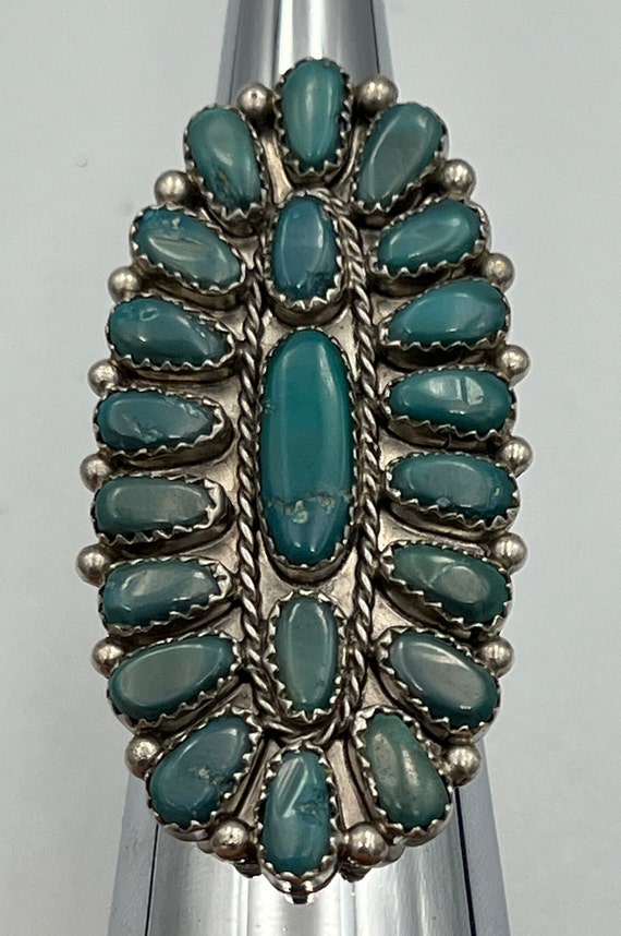 Sterling Silver W. Begay Turquoise Pendant and J … - image 5
