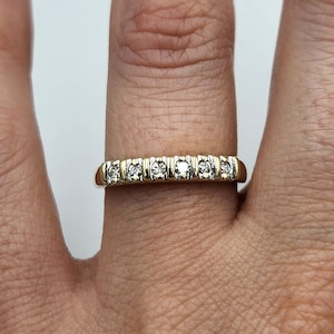 14k Yellow Gold Diamond Ring, size 7