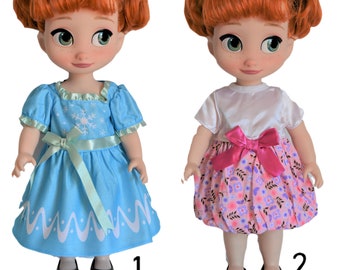 Doll Clothes Dress for Disney Animators 16" Elsa Anna Rapunzel Toddler Dolls