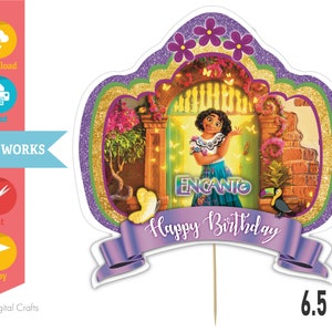Instant Download PDF/SVG, Encanto Cake Topper, Encanto Mirabel Cake Topper, Encanto Birthday Party Printable, Encanto Party Decoration