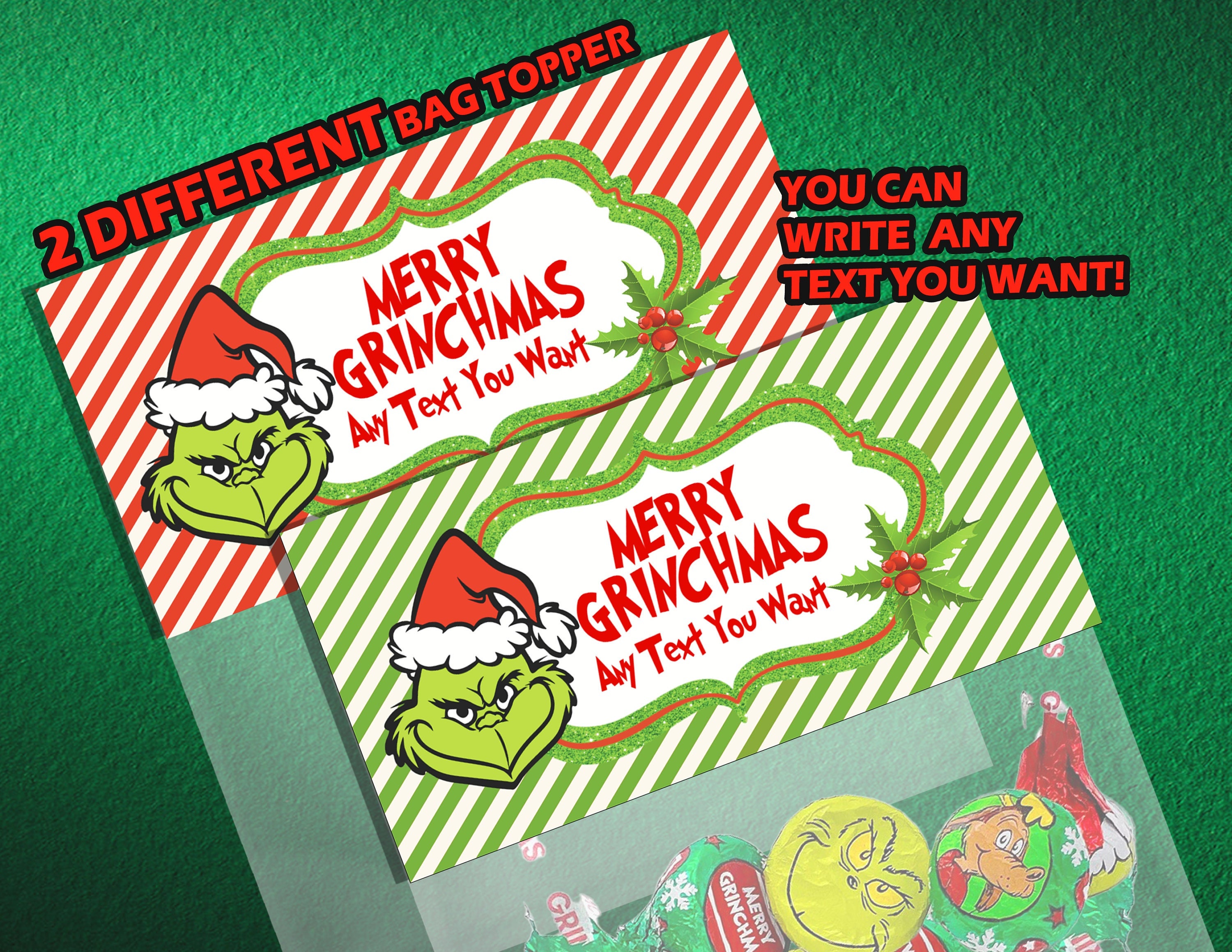 Vintage 12 Ziploc ZIPLOCK HOLIDAY 2001 GRINCH SANDWICH BAGS 2