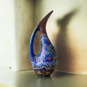 Handmade Ceramic Olive Oil Dispenser: Bohemian Kitchen Decor
