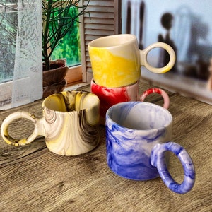 Colorful Ceramic Mug Set: Stylish Coffee and Tea Mugs
