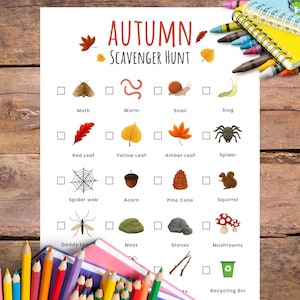 Autumn Scavenger Hunt for Kids