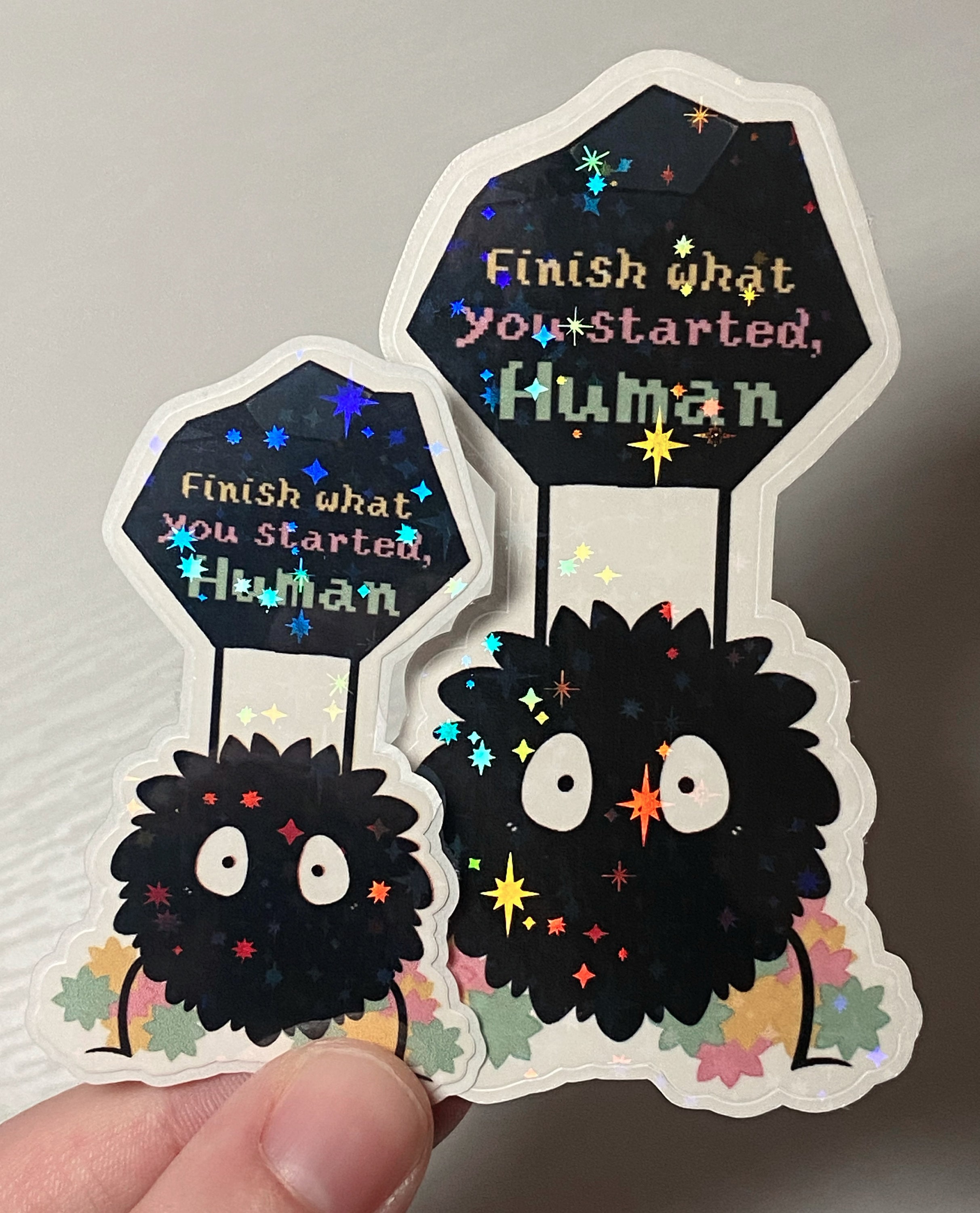 Soot Sprite Holo Stickers — Elegant Bullsh*t