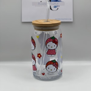 Spring Kitty Glass Cup