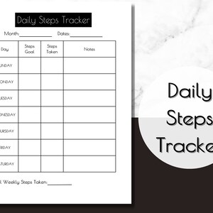 Daily Step Tracker: Health & Wellness Planner (Digital Download)