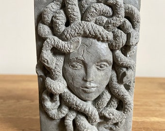 Concrete Medusa shelf / desk display / paper weight/ gift / concrete Gorgon decoration