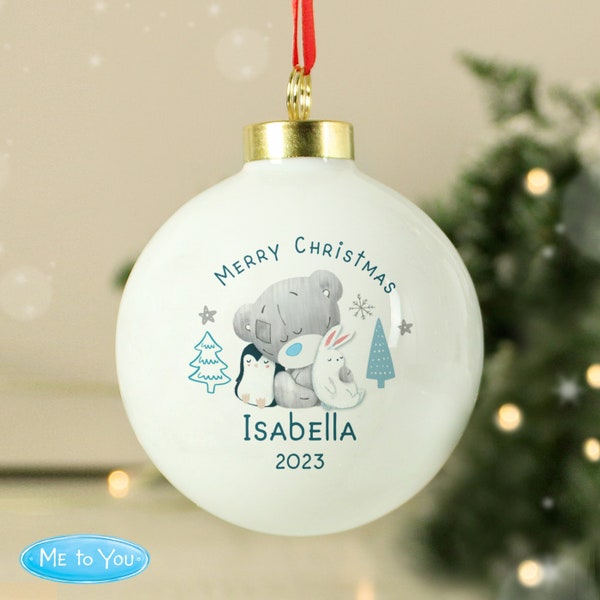 Explorateur d’hiver personnalisé Premier Noël Tiny Tatty Teddy Bauble | Décorations de Noël | Cadeaux pour la famille et les amis