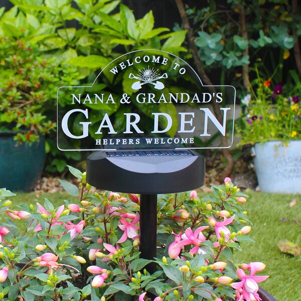 Personalised Garden Sign Outdoor Solar Light | Garden Decorations and Accessories | Mementos and Signs | Gifts for Family & Friends