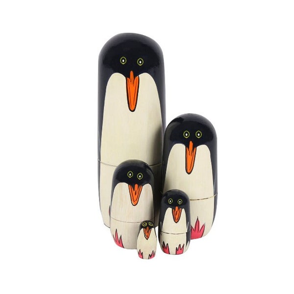 Penguin Russian Doll | Home Ornaments | Art and Collectables | Gifts for Animal lovers | Presents for Friends or Family