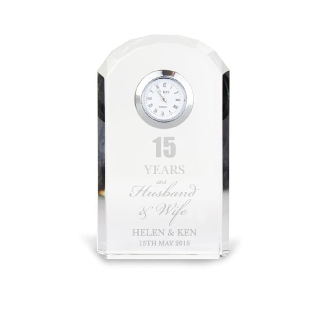 Personalised Anniversary Clock Wedding and Anniversary Gifts Etsy