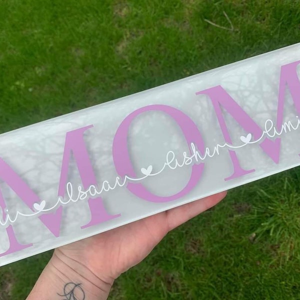 Mother's day tile gift, mom shelf sitter,  personalized mom gift,  children's names mother's day sign