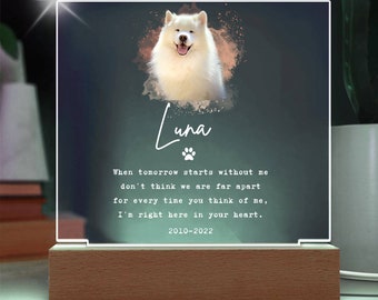 Cadeau personnalisé décès d'un animal de compagnie, cadeau commémoratif d'animal de compagnie, chien souvenir, cadeaux décès d'animal de compagnie, cadeau commémoratif d'animal de compagnie, perte d'animal de compagnie, photo de chien personnalisée,