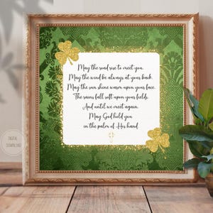 Irish Blessing Wall Art Celtic Home Decor | Irish Blessings |Celtic Prayer| May The Road Rise To Meet You | Irish Prayer |Irish Art | Irish