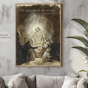 The Lord Bless You And Keep You | Christian Wall Art | Numbers 6:24 Scripture Wall Art| Bible Verse Wall Art | |Christian Artwork|