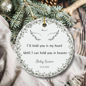 Infant Loss Gift, Custom Baby Loss Miscarriage Gift,  Stillborn Memorial Ornament, Remembrance Gift, Loss of Baby Gift, Child Loss