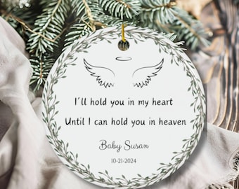 Infant Loss Gift, Custom Baby Loss Miscarriage Gift,  Stillborn Memorial Ornament, Remembrance Gift, Loss of Baby Gift, Child Loss