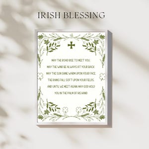 Irish Blessing Wall Art Celtic Home Decor | Irish Blessings |Celtic Prayer| May The Road Rise To Meet You | Irish Prayer |Irish Art | Irish