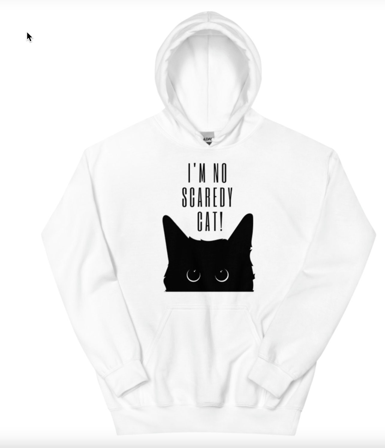 I'm No Scaredy Cat Black Cat Hoodie Cozy and Stylish Etsy